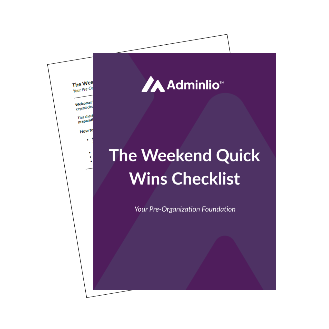 Weekend Quick Wins Checklist